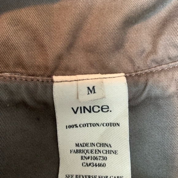 Vince Cropped Anorak in Olive Green - Picture 3 of 4